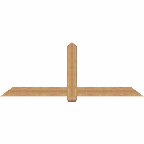 Ekena Millwork Eugene Smooth Timber Gable Bracket, Western Red Cedar, 84"W x 31"H x 1 1/2"D x 5 1/2"F, 9/12 Pitch GBW084X31X0206EUG00SWR - main